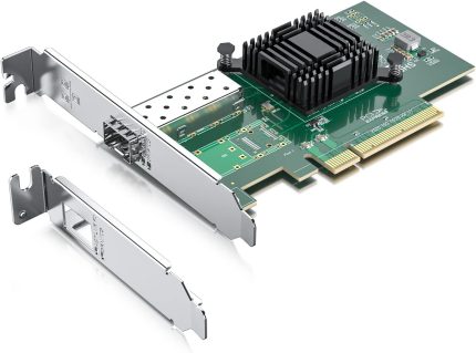 10Gb PCI-E NIC Network Card, Single SFP+ Port, Intel 82599EN Controller, High-Performance Ethernet LAN Adapter, Comparable to Intel X520-DA1 (E10G42BTDA)